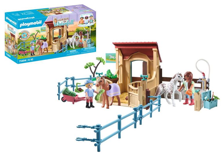 Playmobil - Cavalieres avec box et poneys